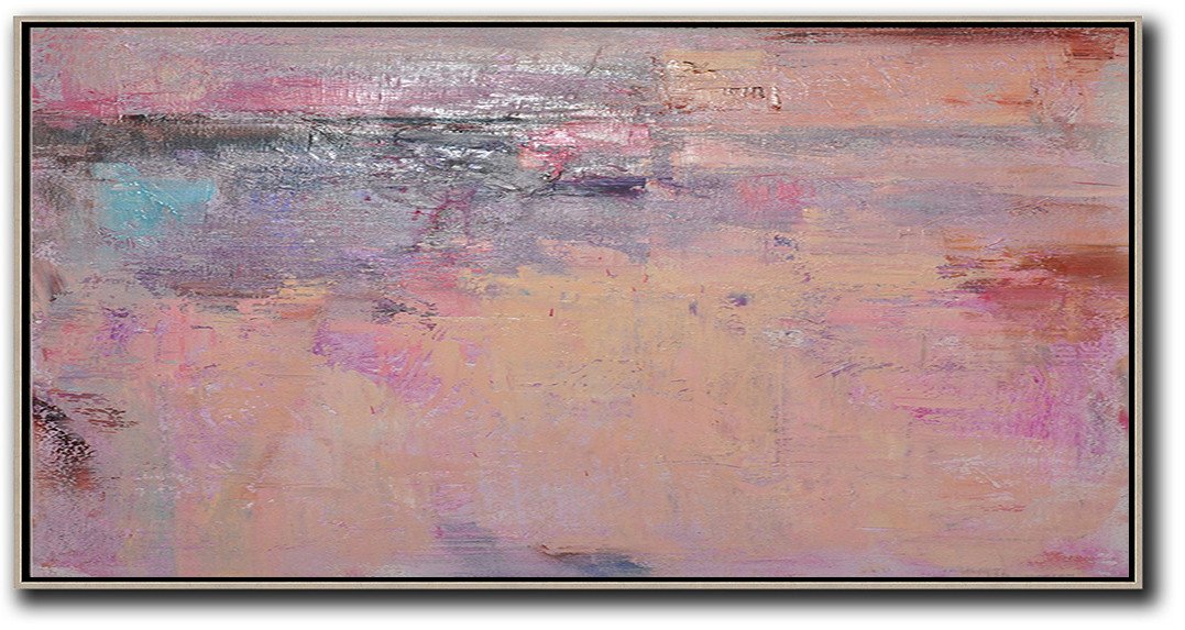 Horizontal Palette Knife Contemporary Art - Wall Art For Sale Huge